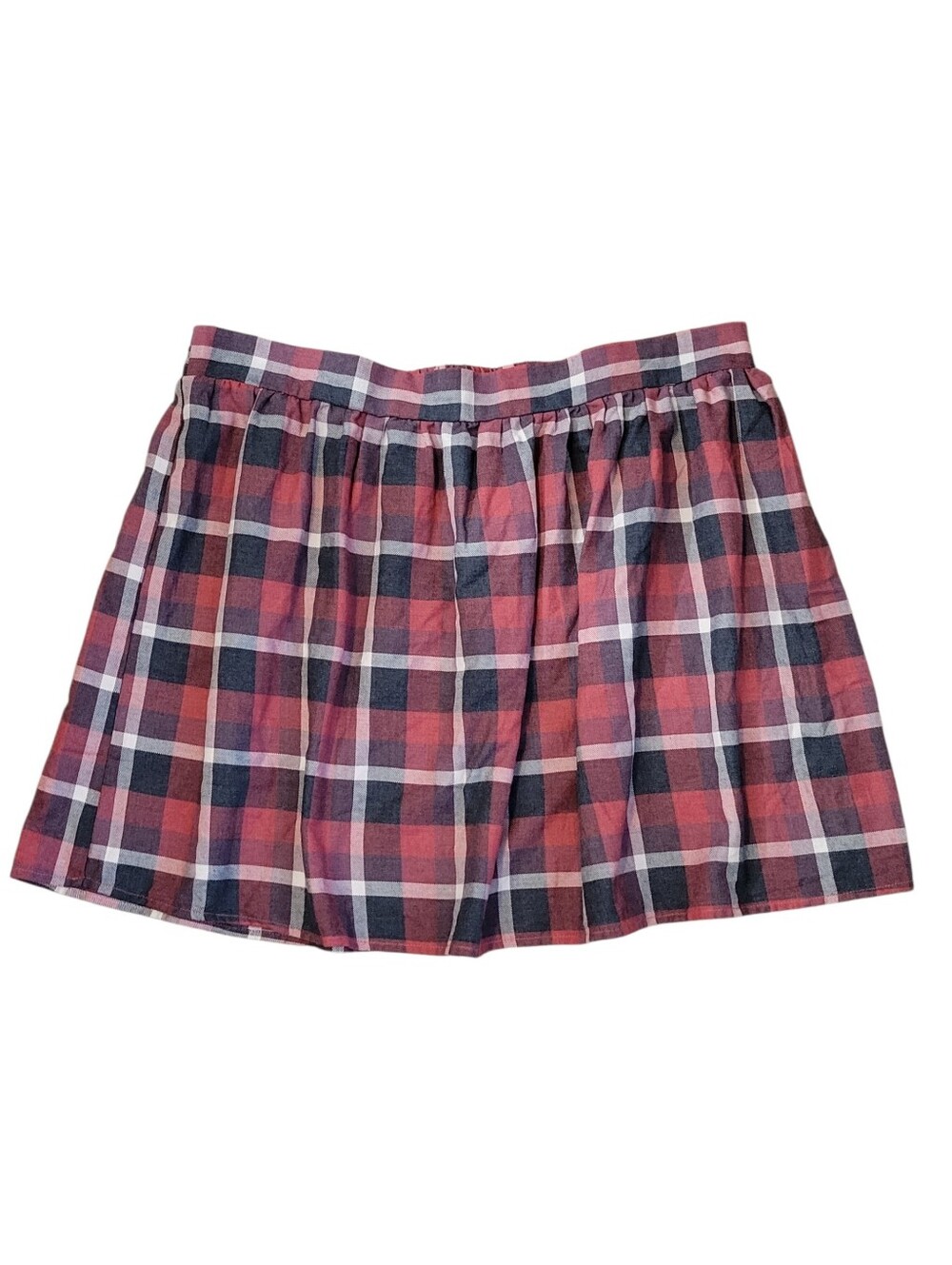 NWT Red Plaid Cotton Mini Circle Skirt Plus Size 2x Grunge 90s Y2K Goth Wet Seal